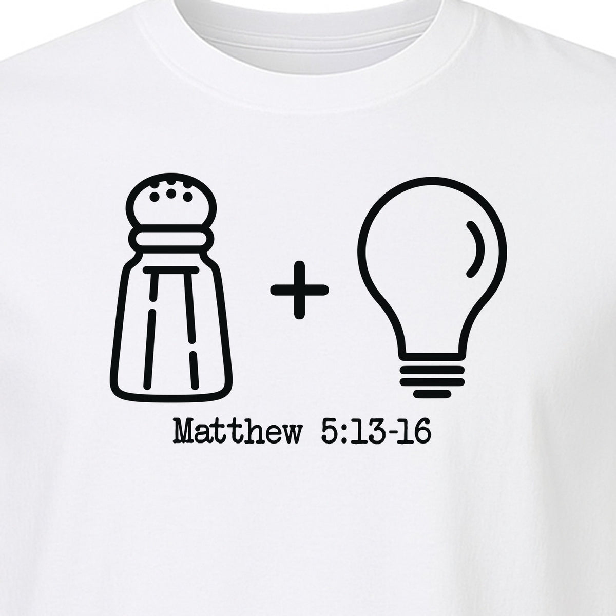 Christian Salt and Light T-Shirt, Matthew 5:13-16 Bible Verse Faith Graphic for Church