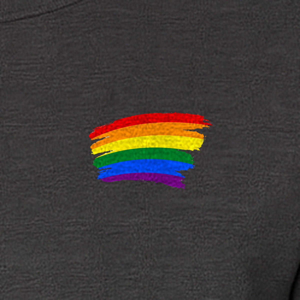Pride Rainbow T-Shirt, Small Left Chest Brushstroke Design for LGBTQ+ Community Gifts