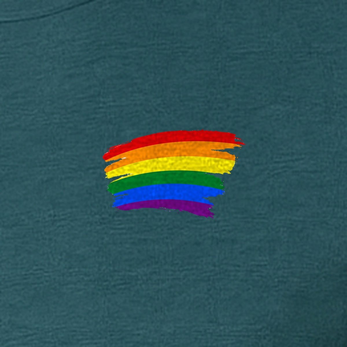 Pride Rainbow T-Shirt, Small Left Chest Brushstroke Design for LGBTQ+ Community Gifts