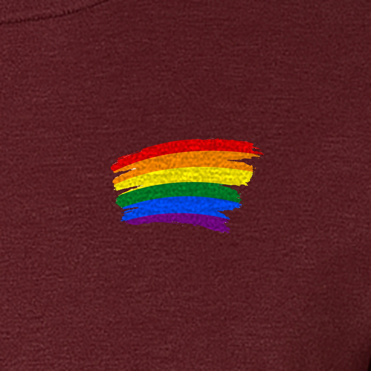 Pride Rainbow T-Shirt, Small Left Chest Brushstroke Design for LGBTQ+ Community Gifts