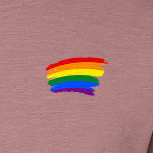 Pride Rainbow T-Shirt, Small Left Chest Brushstroke Design for LGBTQ+ Community Gifts