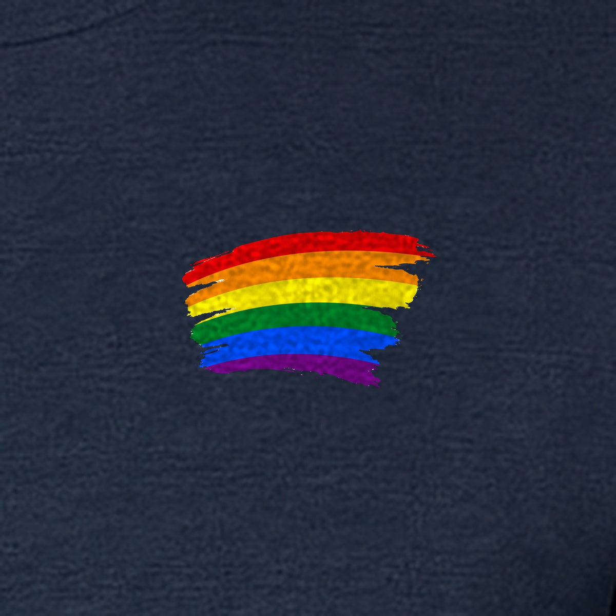 Pride Rainbow T-Shirt, Small Left Chest Brushstroke Design for LGBTQ+ Community Gifts
