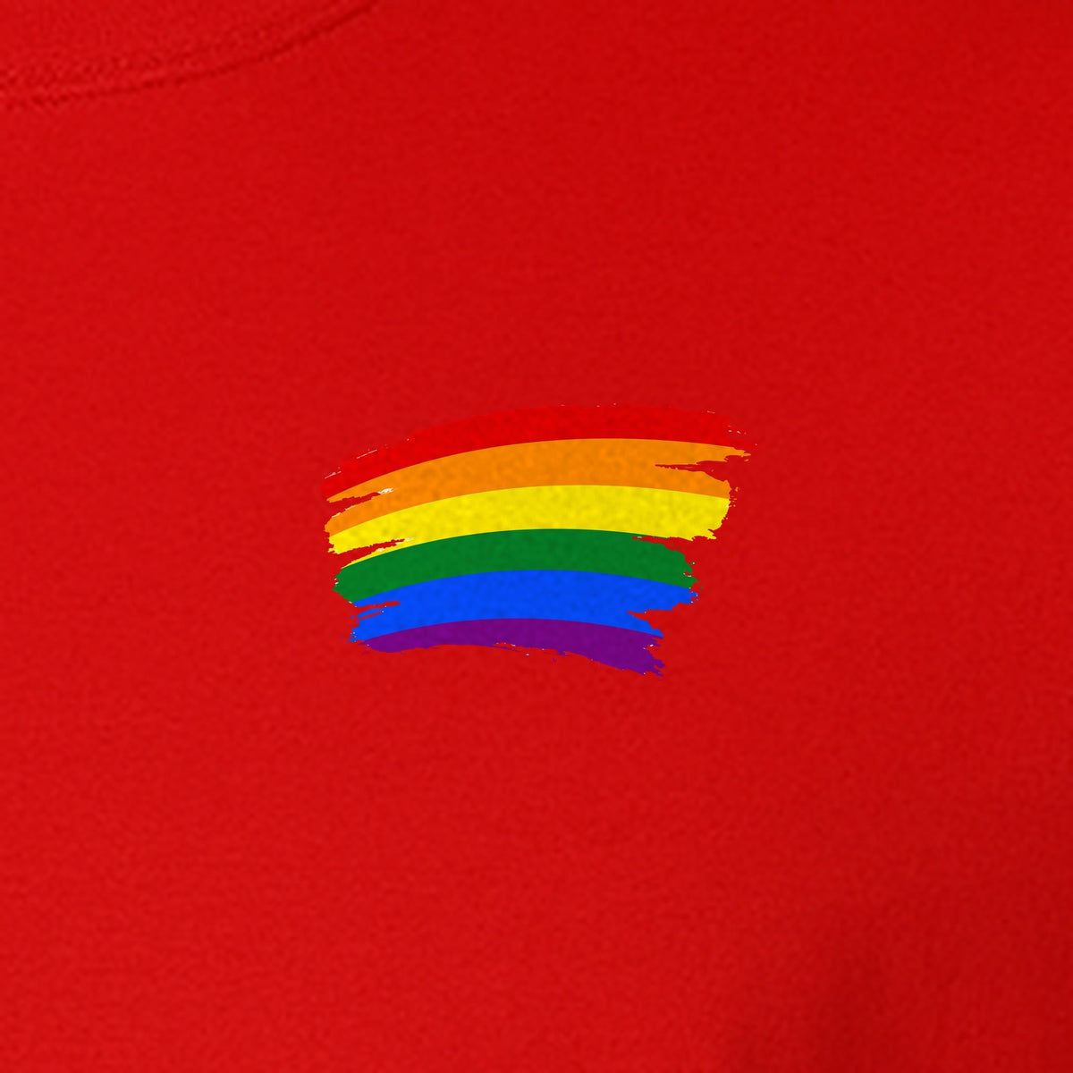 Pride Rainbow T-Shirt, Small Left Chest Brushstroke Design for LGBTQ+ Community Gifts