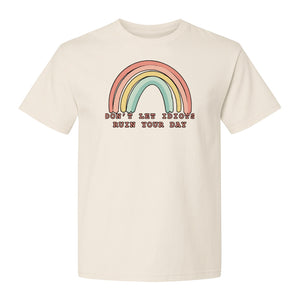 Sarcastic Rainbow T-Shirt, Don't Let Idiots Ruin Your Day Graphic for Friends
