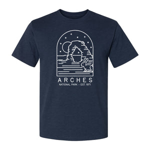 Arches National Park T-Shirt, Desert Arch and Rabbit Graphic for Utah Hiking Trips