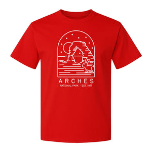 Arches National Park T-Shirt, Desert Arch and Rabbit Graphic for Utah Hiking Trips