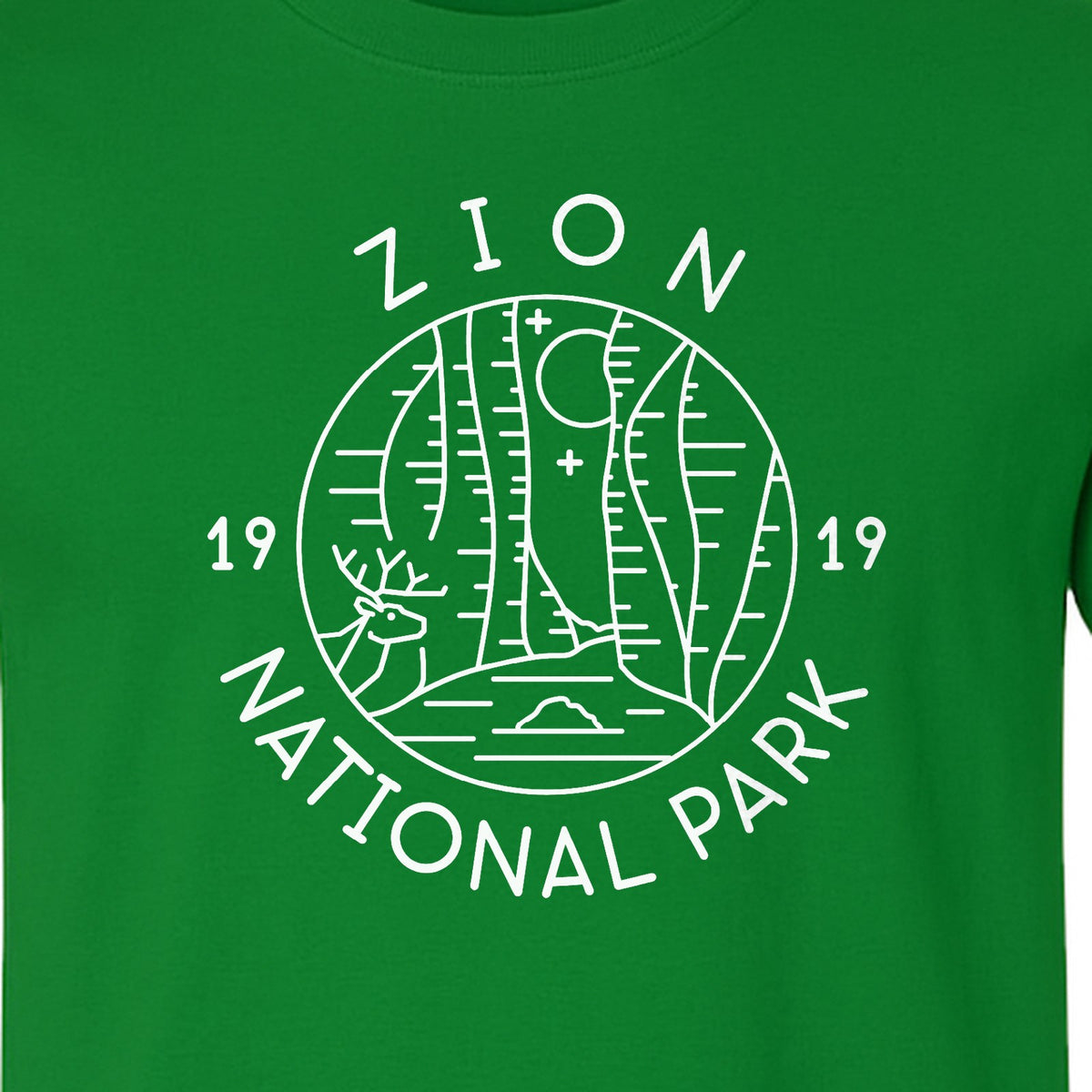 Zion National Park T-Shirt, Retro Line Art Hiking Design for Utah Camping and Outdoor Adventure