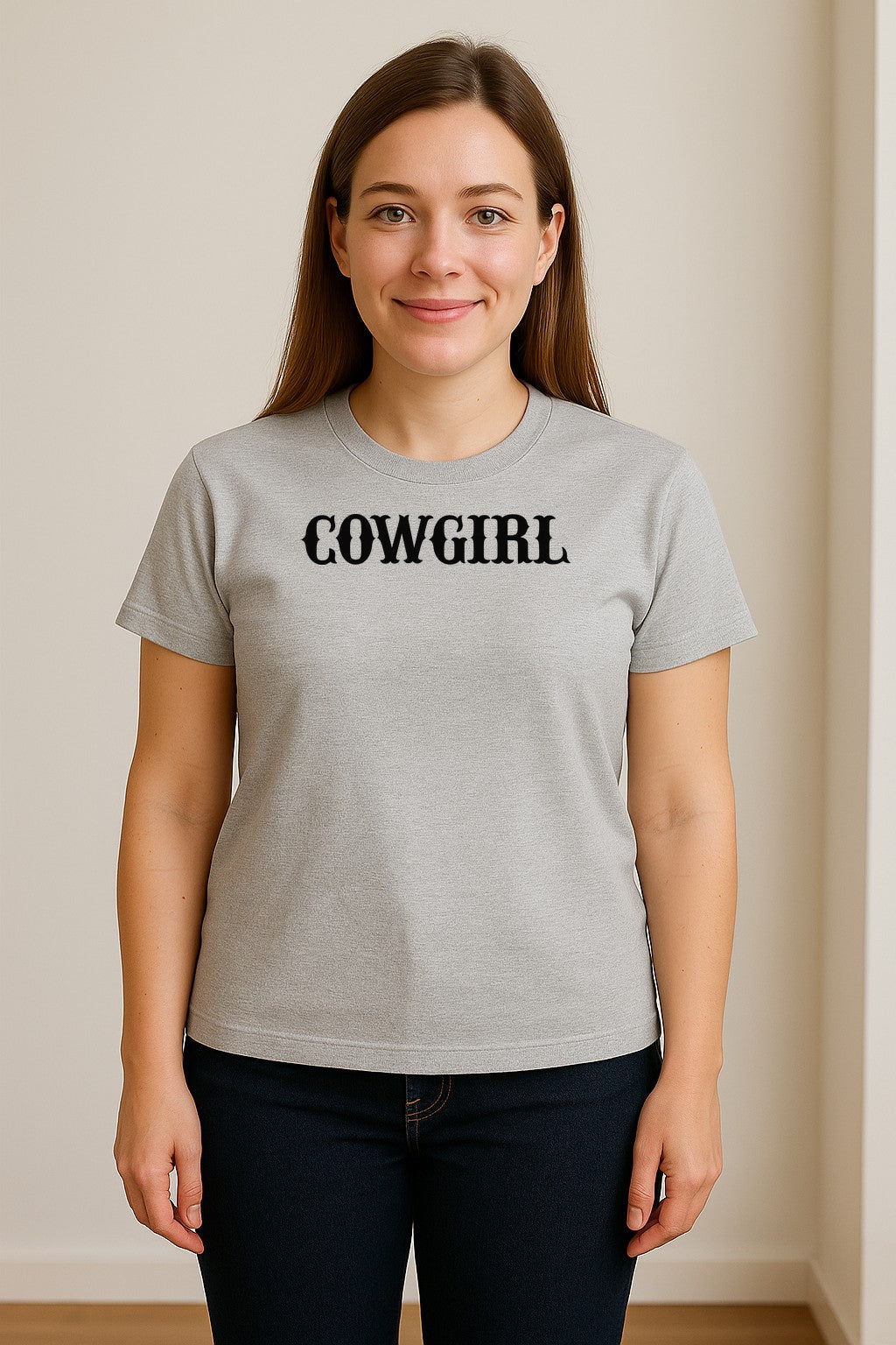 Cowgirl T-Shirt, Western Rodeo Graphic for Country Girls and Ranch Style Fans
