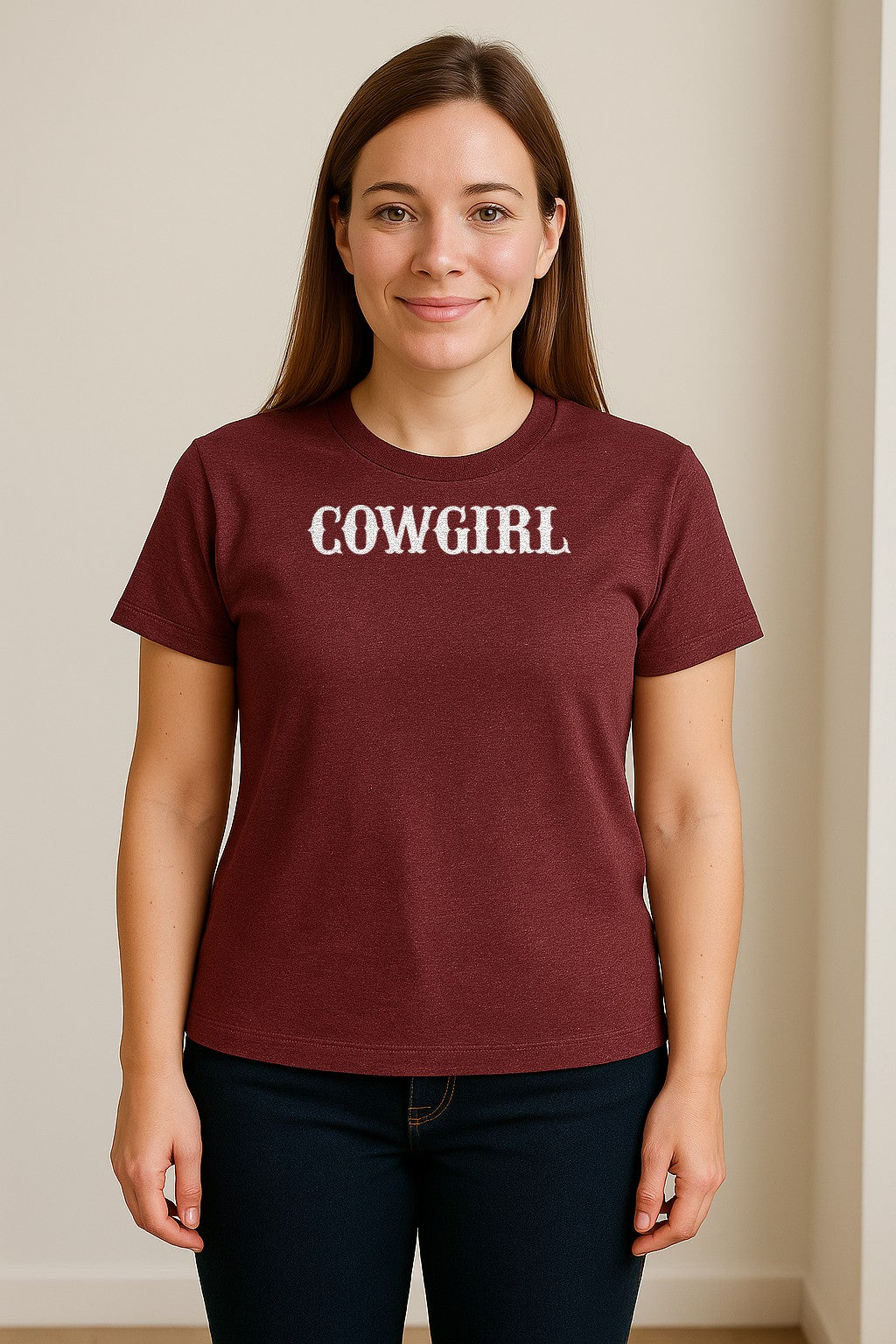 Cowgirl T-Shirt, Western Rodeo Graphic for Country Girls and Ranch Style Fans