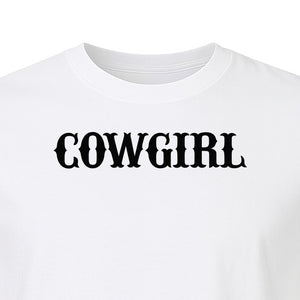 Cowgirl T-Shirt, Western Rodeo Graphic for Country Girls and Ranch Style Fans