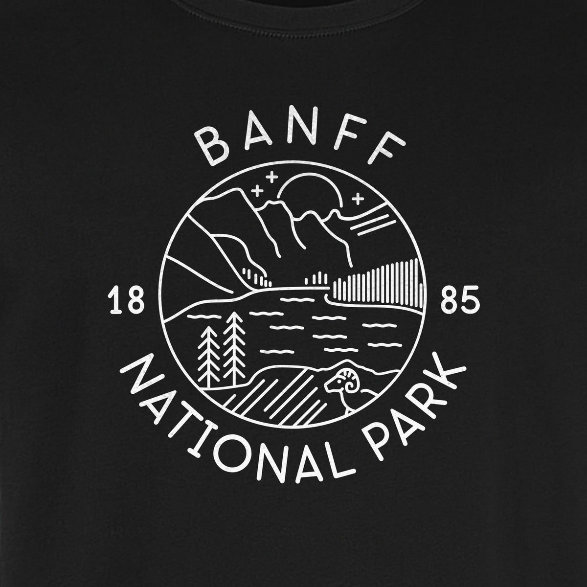 Banff National Park T-Shirt, Mountain Lake and Forest Travel Souvenir for Canada Visitors