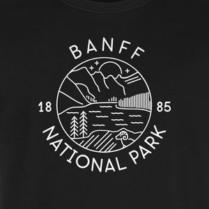 Banff National Park T-Shirt, Mountain Lake and Forest Travel Souvenir for Canada Visitors