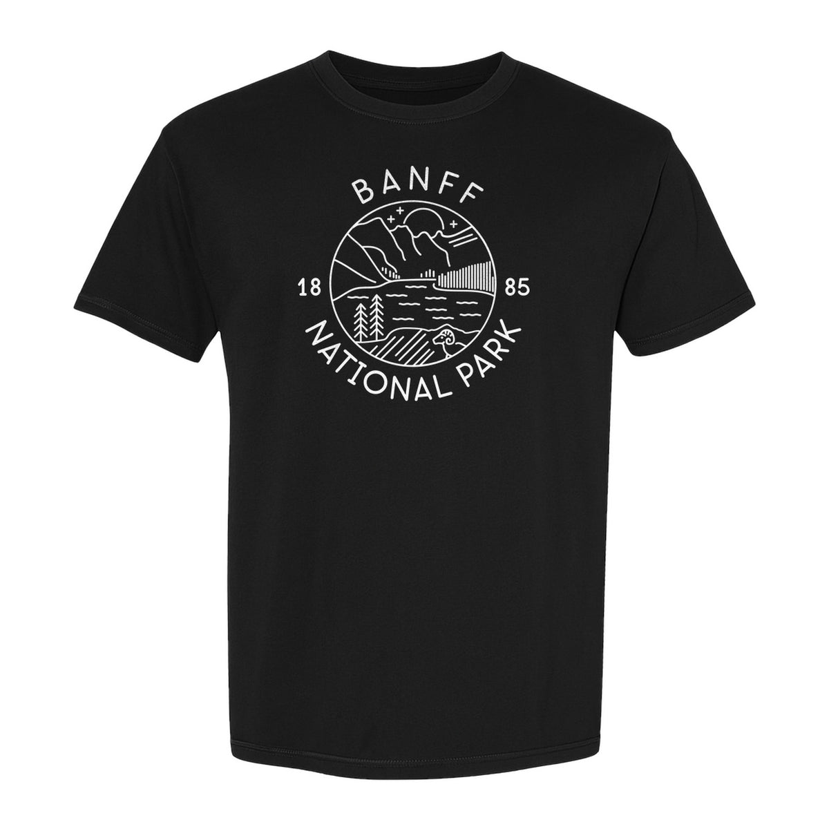 Banff National Park T-Shirt, Mountain Lake and Forest Travel Souvenir for Canada Visitors