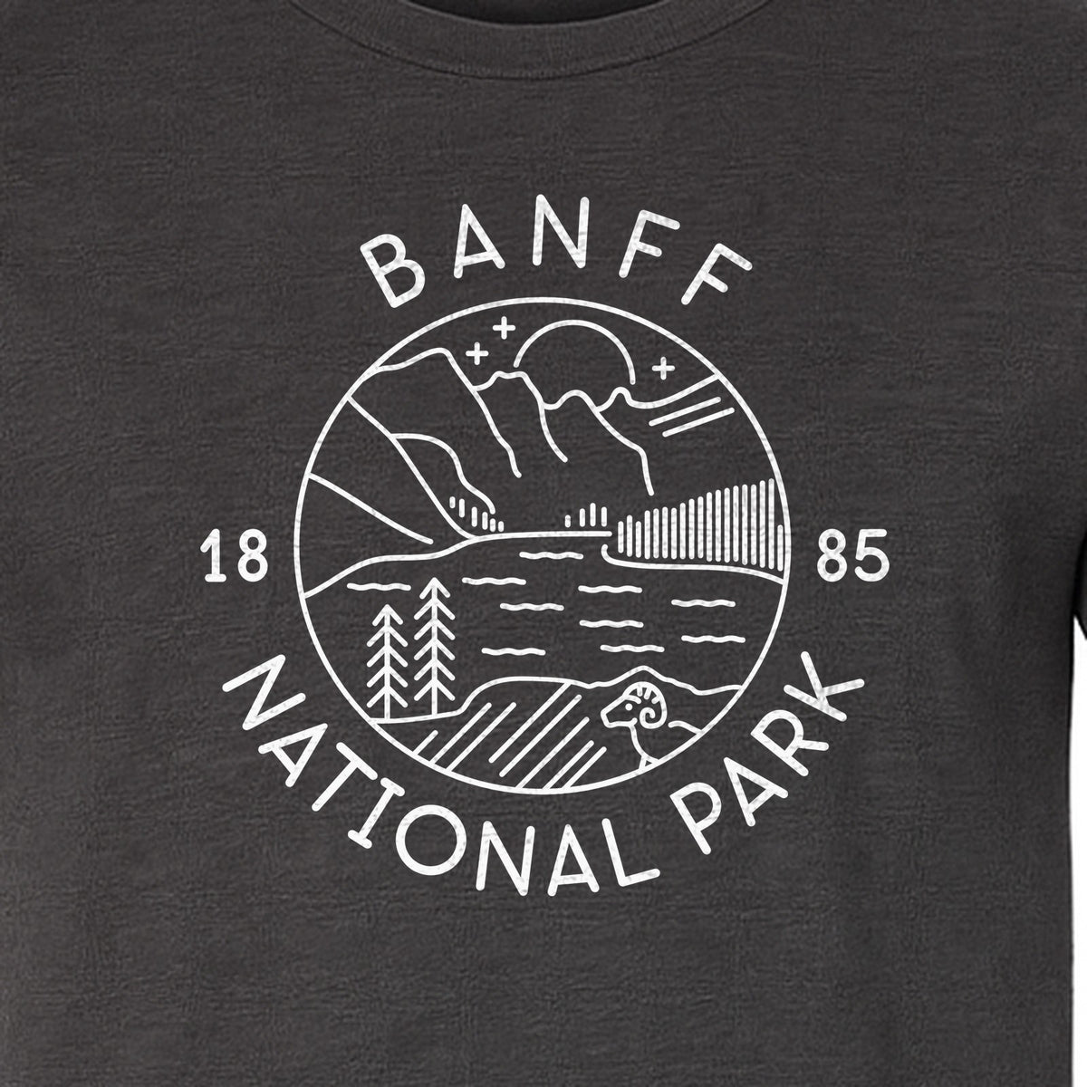 Banff National Park T-Shirt, Mountain Lake and Forest Travel Souvenir for Canada Visitors