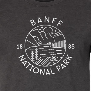 Banff National Park T-Shirt, Mountain Lake and Forest Travel Souvenir for Canada Visitors
