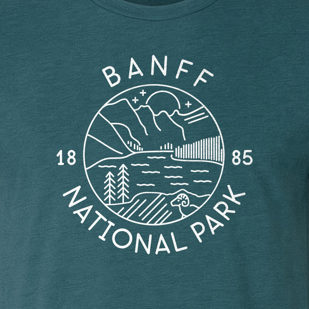 Banff National Park T-Shirt, Mountain Lake and Forest Travel Souvenir for Canada Visitors