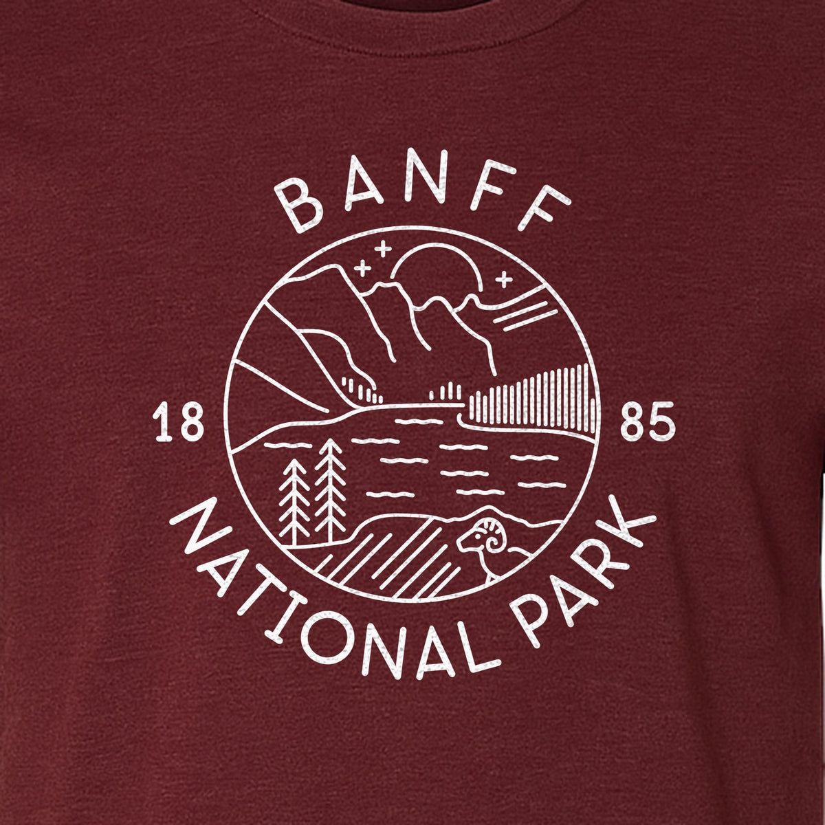 Banff National Park T-Shirt, Mountain Lake and Forest Travel Souvenir for Canada Visitors