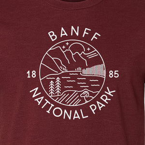Banff National Park T-Shirt, Mountain Lake and Forest Travel Souvenir for Canada Visitors