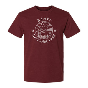 Banff National Park T-Shirt, Mountain Lake and Forest Travel Souvenir for Canada Visitors
