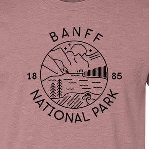 Banff National Park T-Shirt, Mountain Lake and Forest Travel Souvenir for Canada Visitors