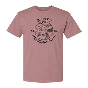 Banff National Park T-Shirt, Mountain Lake and Forest Travel Souvenir for Canada Visitors