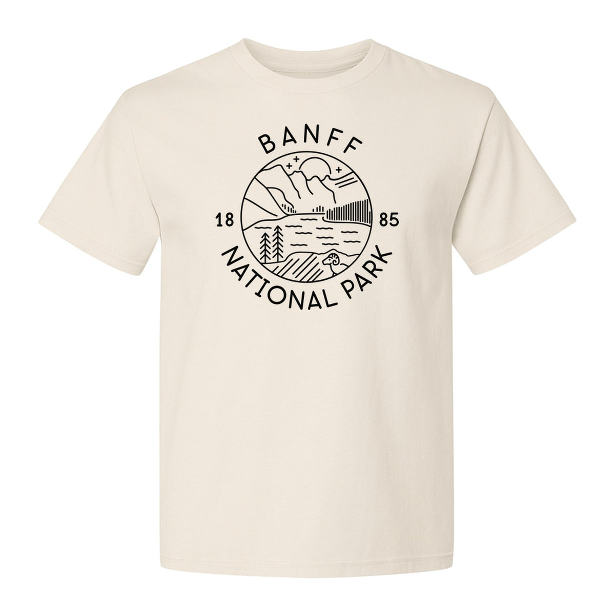 Banff National Park T-Shirt, Mountain Lake and Forest Travel Souvenir for Canada Visitors