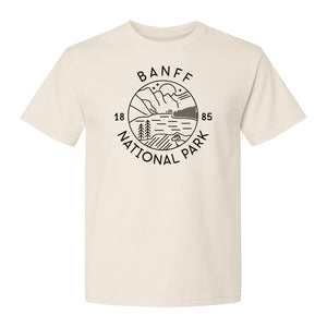 Banff National Park T-Shirt, Mountain Lake and Forest Travel Souvenir for Canada Visitors