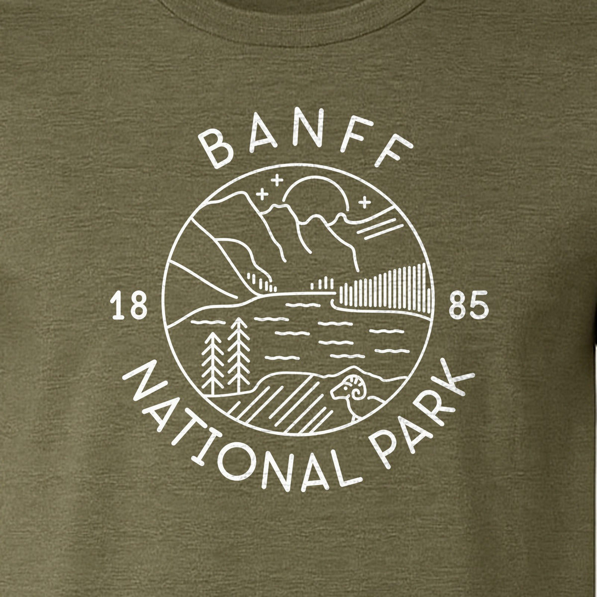 Banff National Park T-Shirt, Mountain Lake and Forest Travel Souvenir for Canada Visitors