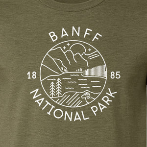 Banff National Park T-Shirt, Mountain Lake and Forest Travel Souvenir for Canada Visitors