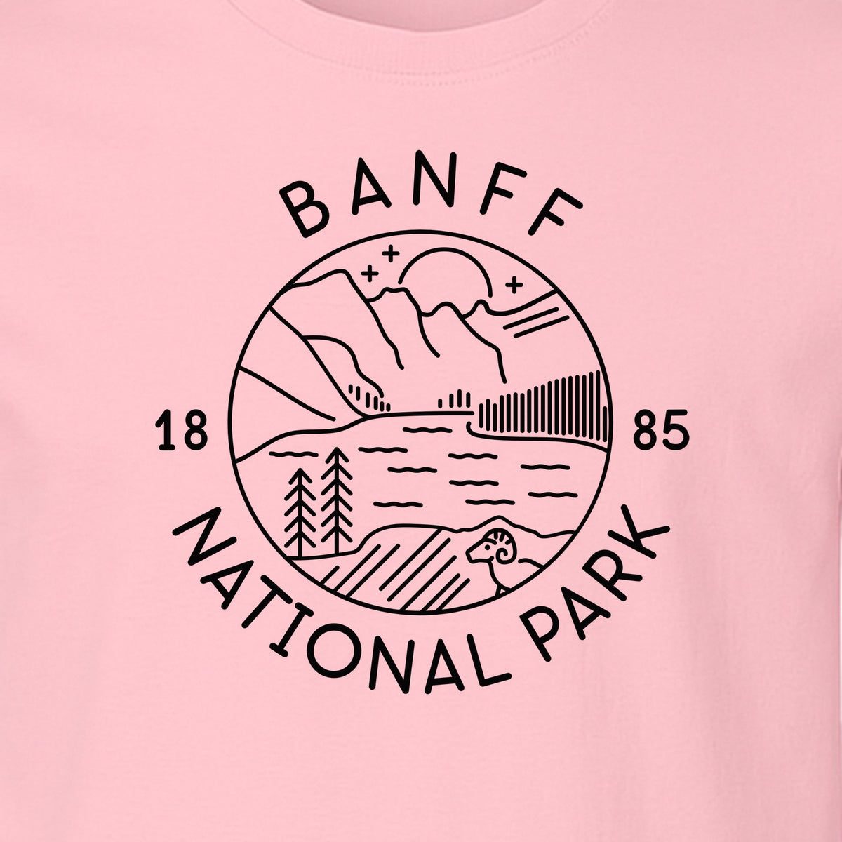 Banff National Park T-Shirt, Mountain Lake and Forest Travel Souvenir for Canada Visitors