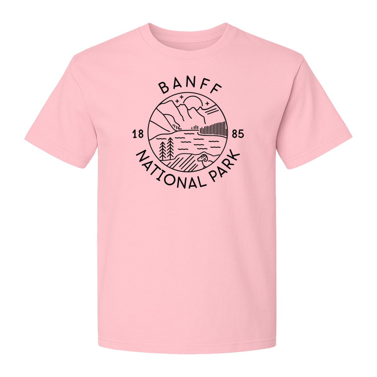 Banff National Park T-Shirt, Mountain Lake and Forest Travel Souvenir for Canada Visitors