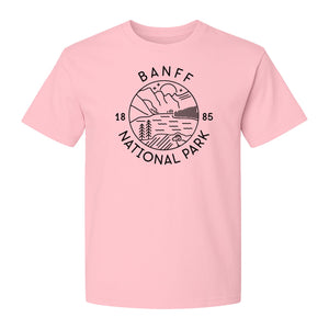 Banff National Park T-Shirt, Mountain Lake and Forest Travel Souvenir for Canada Visitors