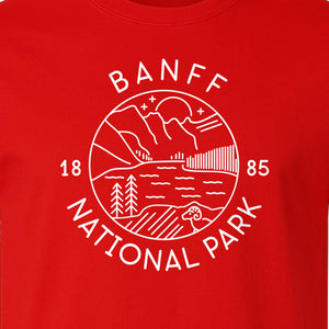 Banff National Park T-Shirt, Mountain Lake and Forest Travel Souvenir for Canada Visitors