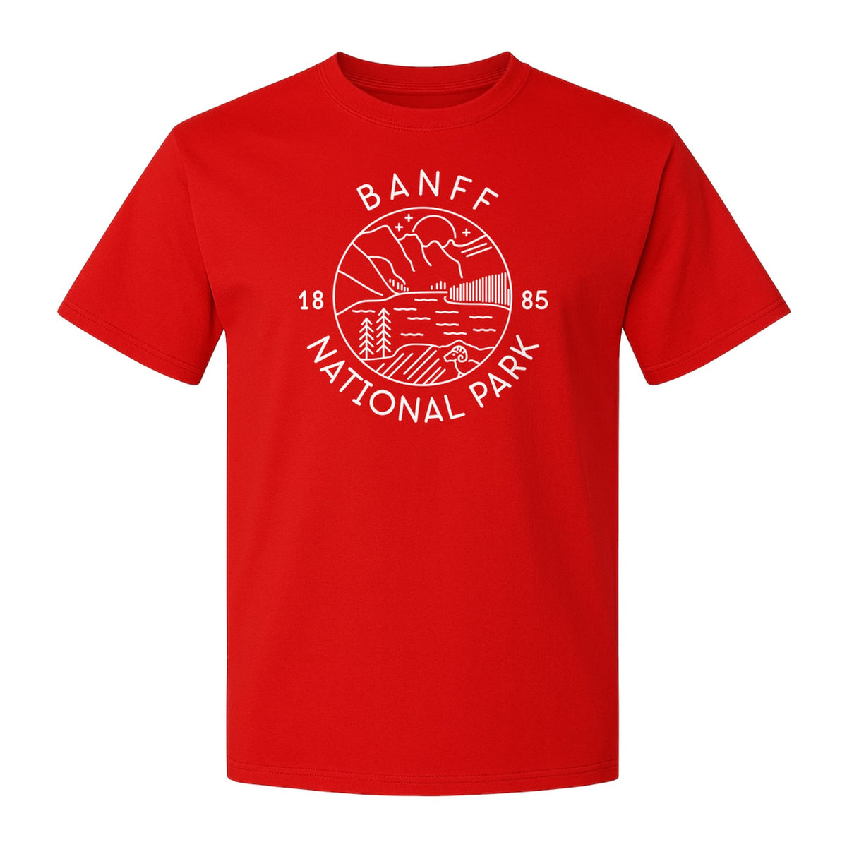Banff National Park T-Shirt, Mountain Lake and Forest Travel Souvenir for Canada Visitors