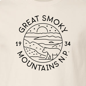 Great Smoky Mountains T-Shirt, 1934 Badge Design for Hikers and Campers