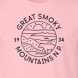 Great Smoky Mountains T-Shirt, 1934 Badge Design for Hikers and Campers