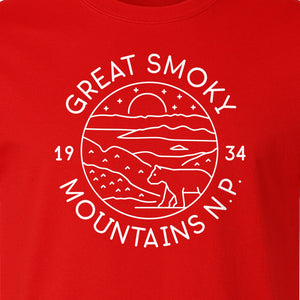 Great Smoky Mountains T-Shirt, 1934 Badge Design for Hikers and Campers