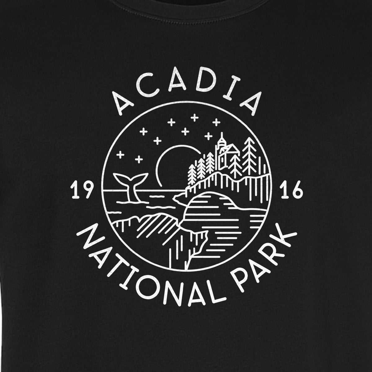 Acadia National Park T-Shirt, Maine Mountain Landscape Graphic for Hiking and Camping Trips