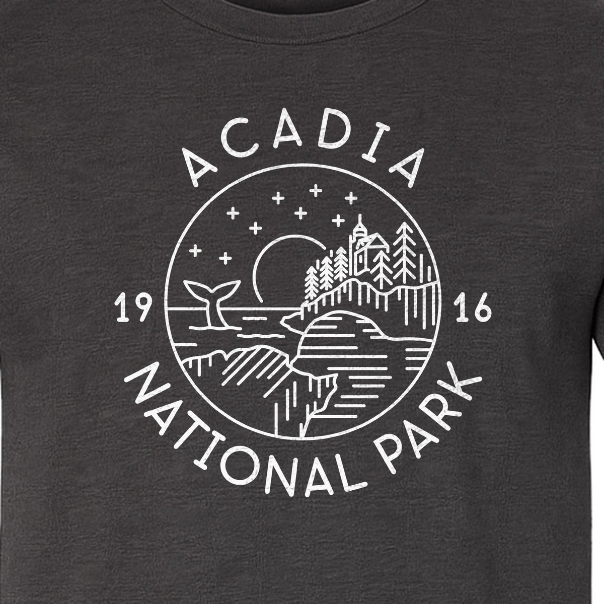 Acadia National Park T-Shirt, Maine Mountain Landscape Graphic for Hiking and Camping Trips