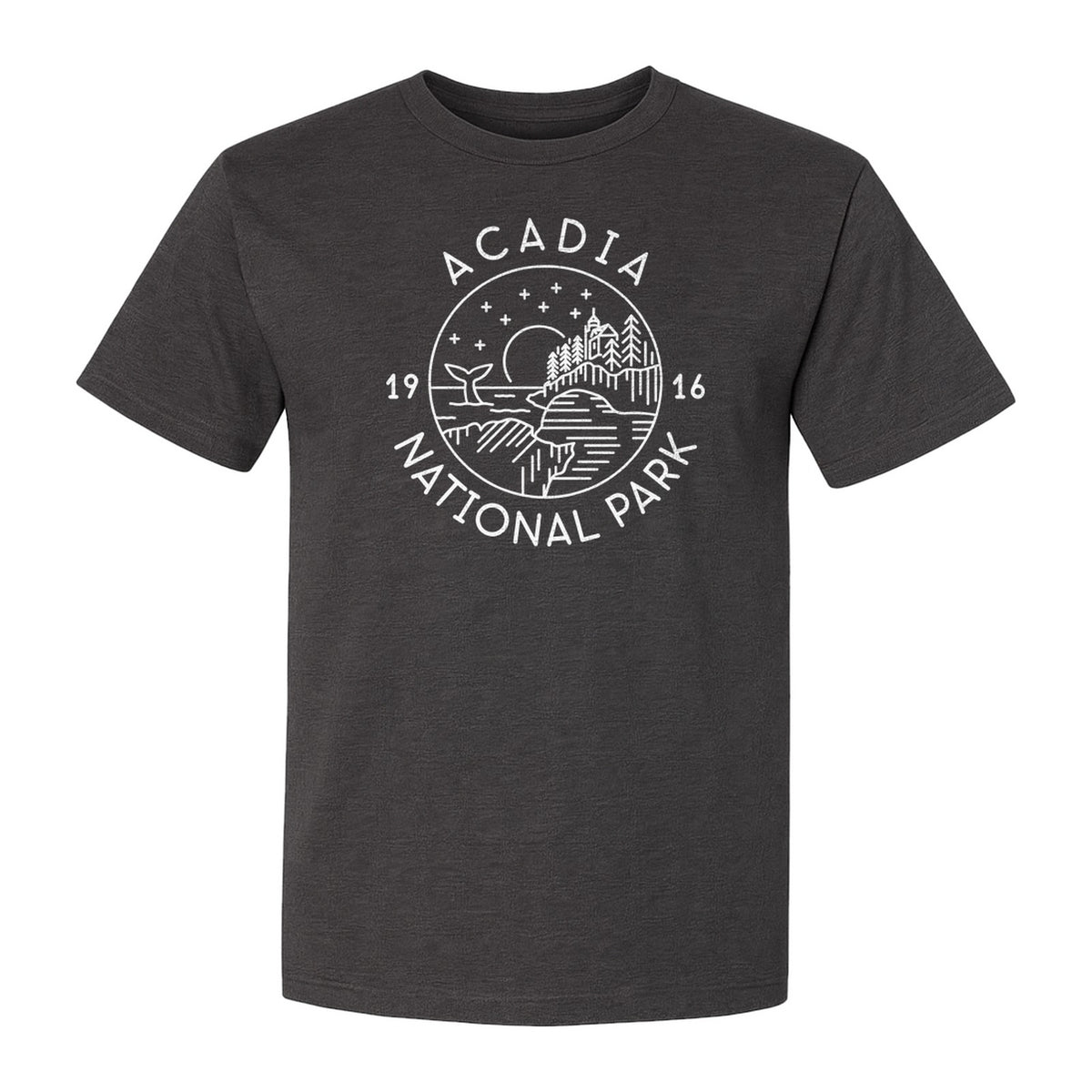 Acadia National Park T-Shirt, Maine Mountain Landscape Graphic for Hiking and Camping Trips