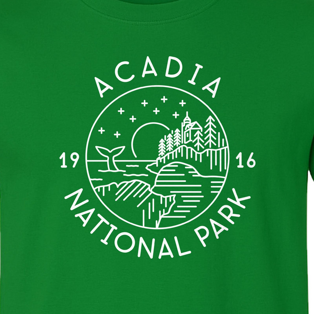 Acadia National Park T-Shirt, Maine Mountain Landscape Graphic for Hiking and Camping Trips