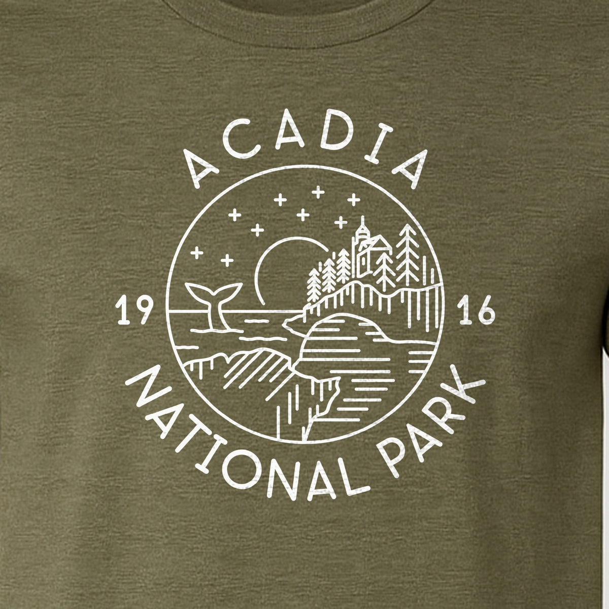 Acadia National Park T-Shirt, Maine Mountain Landscape Graphic for Hiking and Camping Trips