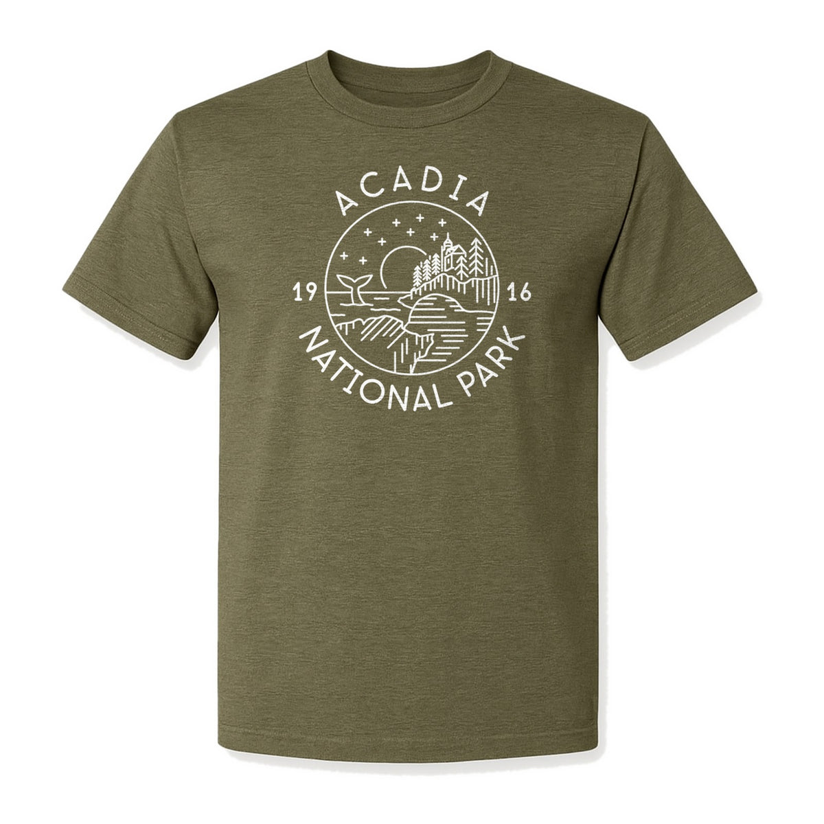 Acadia National Park T-Shirt, Maine Mountain Landscape Graphic for Hiking and Camping Trips