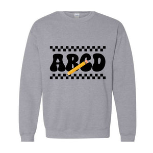 ABCD Teacher Sweatshirt, Kindergarten Teacher Sweatshirt, Teacher Gift Sweater, Teacher Squad Gift Sweatshirt, Teacher