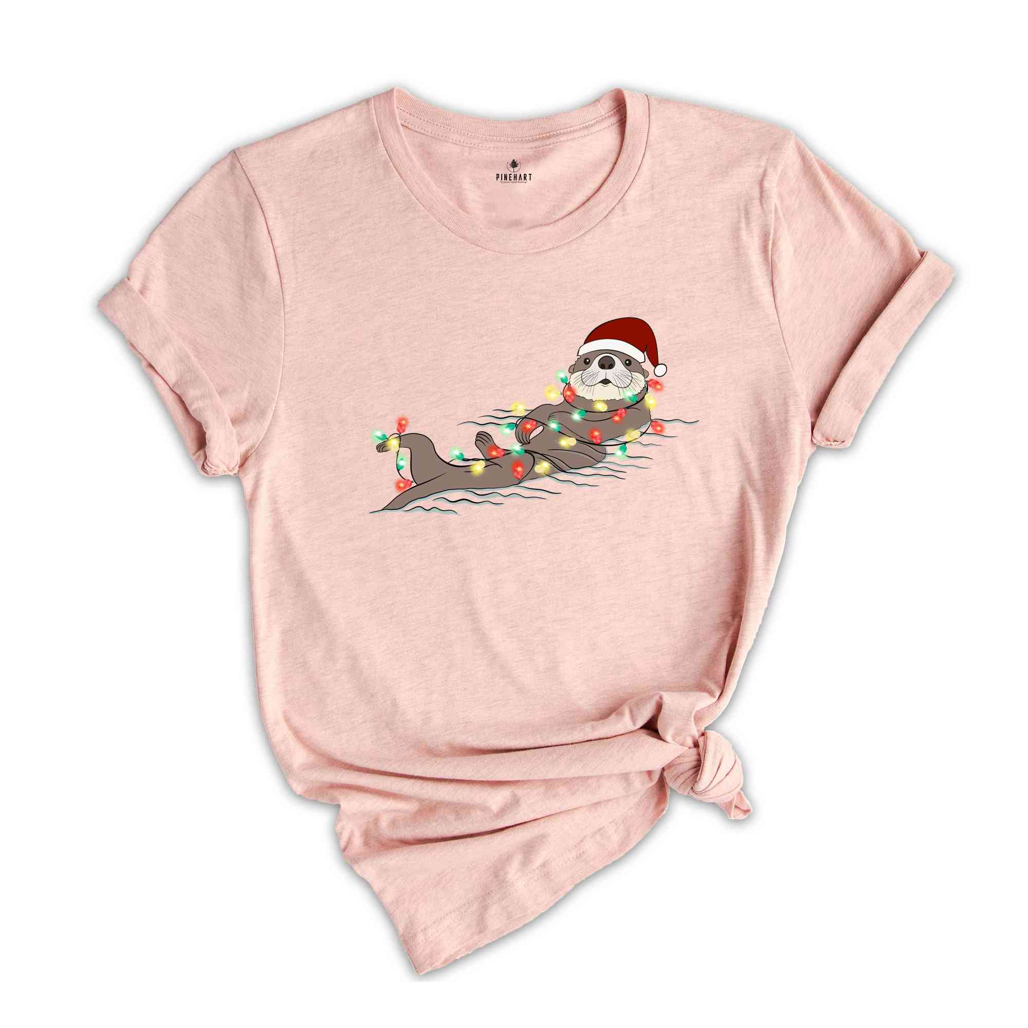 Adorable Christmas Otter Shirt, Cute Christmas Costume, Christmas Party Animal Tee, Christmas Night Tee, 2025 Christmas Gift