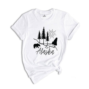 Alaska Shirts, Alaska State Map Shirt, Alaska State Shirt, Alaska Football Shirt, Alaska Gifts, Alaska Apparel, Alaskan University Tee