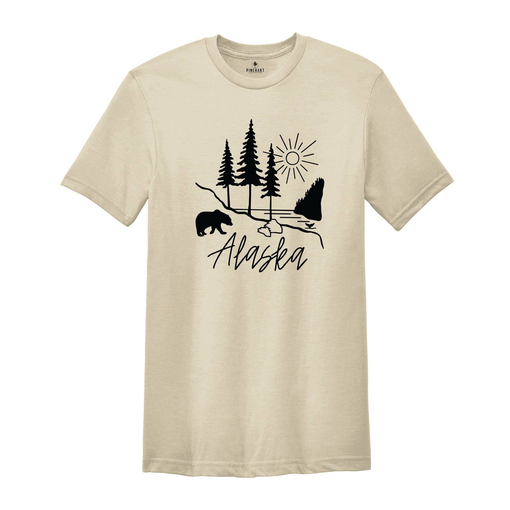 Alaska Shirts, Alaska State Map Shirt, Alaska State Shirt, Alaska Football Shirt, Alaska Gifts, Alaska Apparel, Alaskan University Tee