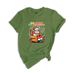 All Booked For Christmas Shirt, Reading Shirt, Santa Shirt, Librarian Gift, Christmas Party Shirt, Holiday Shirt, New Year Shirt