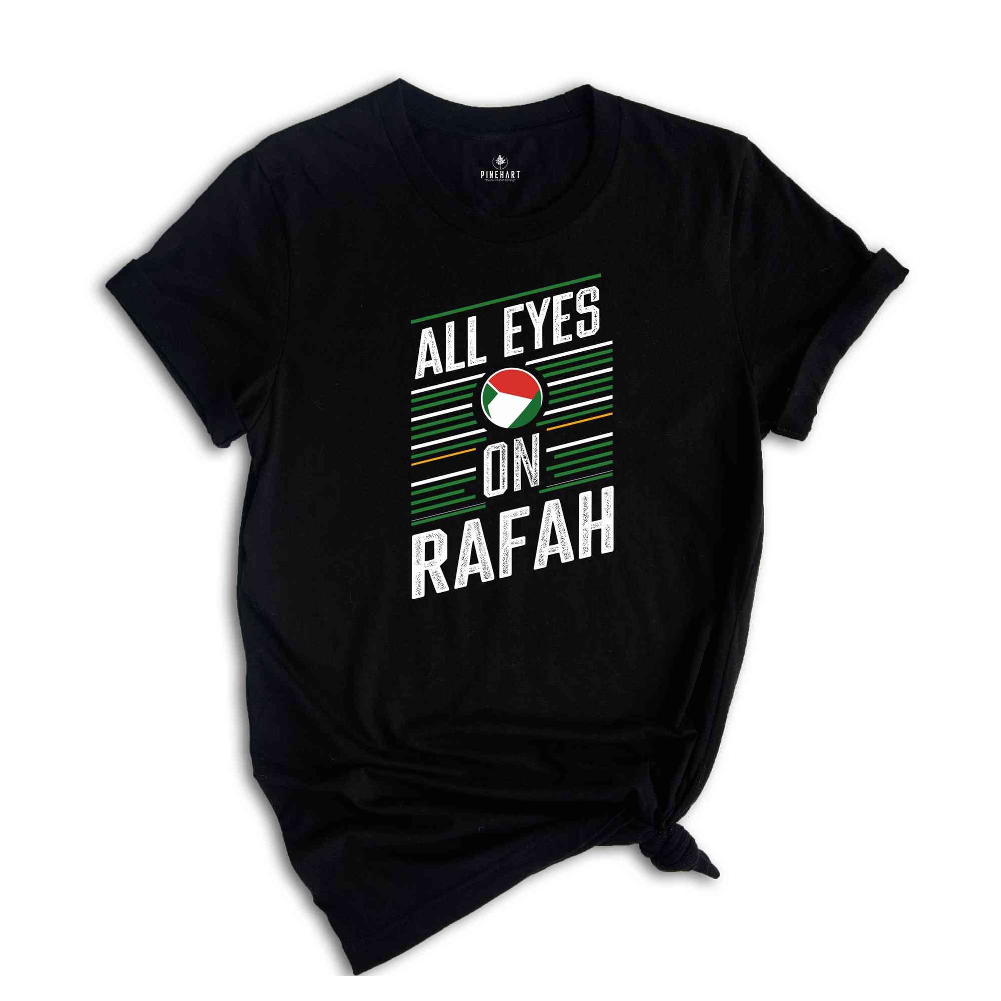 All Eyes on Rafah Shirt, Gaza Palestine T-Shirt, Free Palestine Shirt, Peace Sign Shirt, Palestine Protest, World Peace Shirt