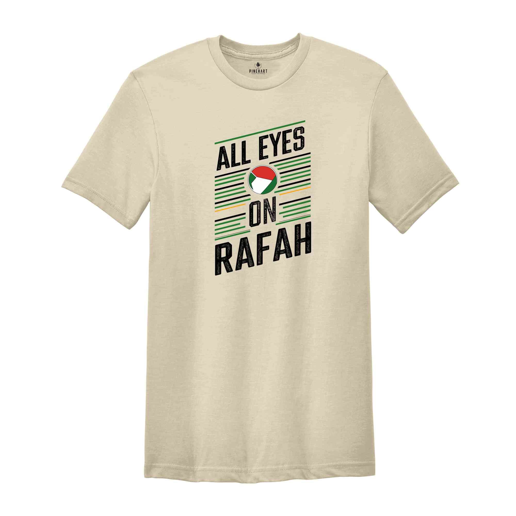 All Eyes on Rafah Shirt, Gaza Palestine T-Shirt, Free Palestine Shirt, Peace Sign Shirt, Palestine Protest, World Peace Shirt